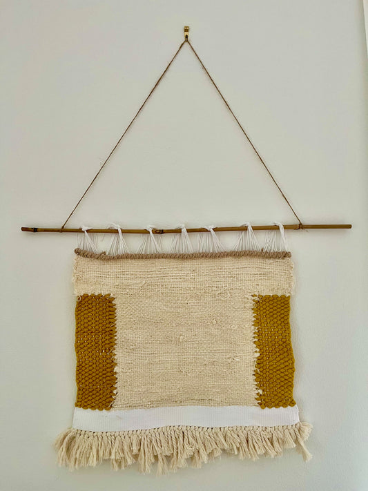 Linen love: Handwoven wall hanging